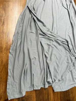 Lulus Dusty Mint V-neck Tie Waist Jersey Maxi Dress Size Small NWT thumbnail 7