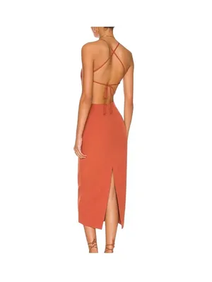 Bardot Ramona Midi Dress Copper Size M thumbnail 2
