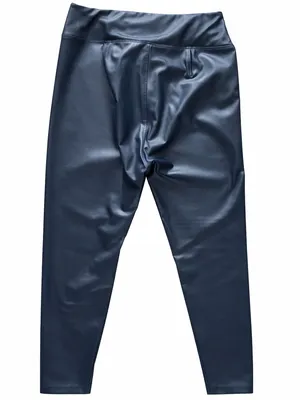 Aerie Biker Luxe Faux Leather Leggings Navy High Waisted Size Medium thumbnail 2