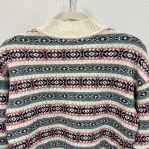 NWT LOFT Fair Isle V-Neck Cardigan Sweater Women's XS Multi Knit Button Front‎ thumbnail 6