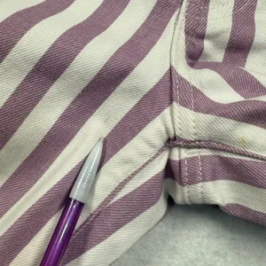 J Crew Everyday Wide Leg Ankle Jeans Womens 24 Purple Striped High Rise New thumbnail 14