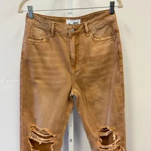 Vervet Kiss Of California Super High Rise 90's Vintage‎ Crop Flare Jeans W27 Tan thumbnail 5