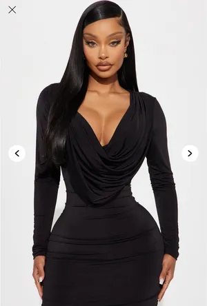 Heidi Cowl Neck Midi Dress thumbnail 2