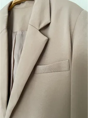NA-KD Classic Oversized Blazer Beige thumbnail 7