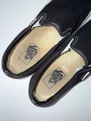 Vans Classic Asher Slip-on Sneakers Black Canvas thumbnail 8