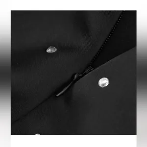 Zara NWT satin rhinestone black satin strapless bubble tube top holiday party thumbnail 11
