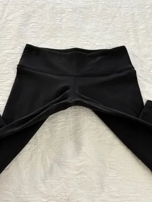 Lululemon Wunder Under Mid Rise Crop 21" Black Luon Yoga Leggings 4 thumbnail 4