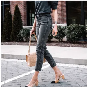 LEVI’S Ribcage Straight Jeans in Washed Black‎ size 24 thumbnail 2