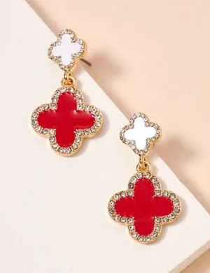 Game Day Enamel Clover Dangling | Earrings thumbnail 1