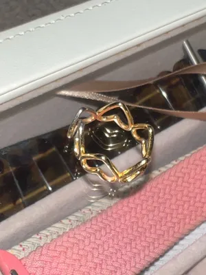 Gold heart ring with a unique design #heart #jewelry thumbnail 2