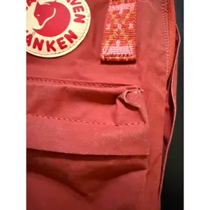Fjallraven Kanken Mini Backpack Red Patterned Straps Small Daypack thumbnail 2