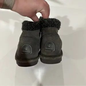 BearPaw Marie Suede Knit Gray Lace‎ Up Winter Ankle Boots Size 7 thumbnail 5