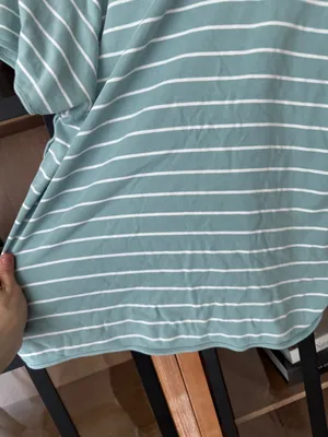 LAKE Pajamas pima sage striped tee short sleeve top tshirt cotton thumbnail 5