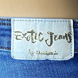 DESIGUAL EXOTIC Celana jeans- Pakaian Jadi Wanita- floral appliqué Size 30 EUC thumbnail 14