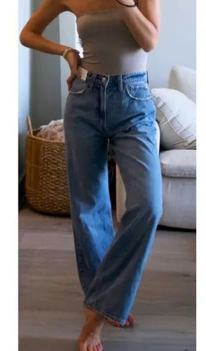 Abercrombie & Fitch Curve Love High Rise Taper Jean Size 28 Short NWT thumbnail 1