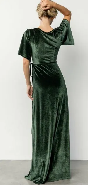 Baltic Born Katelyn elvet Wrap Maxi Dress thumbnail 2