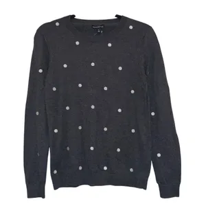 J Crew Mercantile Faux Pearl Sweater Small Gray Wool‎ Blend Crewneck NWT thumbnail 1