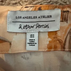 & Other Stories | Printed Asymmetrical Midi Skirt Terracotta Tie Front Boho US 8 thumbnail 9