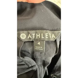 Athleta Black Wide Leg Side Zip Trousers Snap side Pants Size 4 thumbnail 6