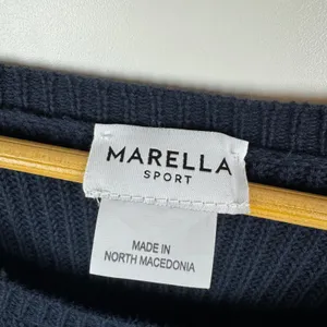 Marella Sport Striped Cotton Knit Sweater Large Navy Nautical Coastal Pullover‎ thumbnail 4