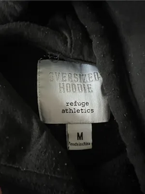 refuge Black Oversized Hoodie thumbnail 3