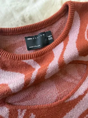 ASOS Swirl-Print Maxi Dress in Dusty Rose and Light Pink thumbnail 5