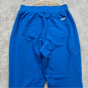 Figs Women’s High Waisted Zamora Jogger Scrub Pants Pull On in Royal Blue MT thumbnail 7