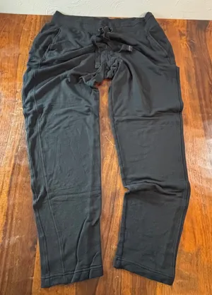 Athleta Post Om Jogger Black Modal Blend Yoga Pants Womens MT Tall 54023 thumbnail 1
