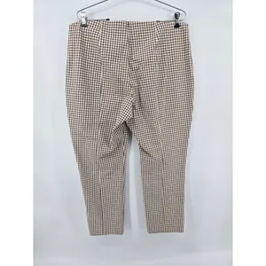 Theory Pants Womens 16 Skinny Legging M Grid Stretch Brown Gingham EUC thumbnail 3