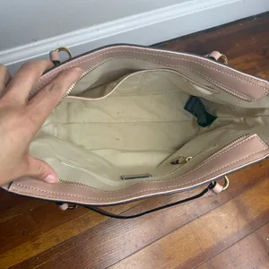 Lauren Ralph Lauren Pale Blush Leather Tote with Gold Hardware thumbnail 9