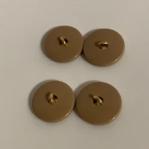 Tory Burch Gold And Tan Tone Replacement Double T Logo Lot Of 4 Buttons thumbnail 2