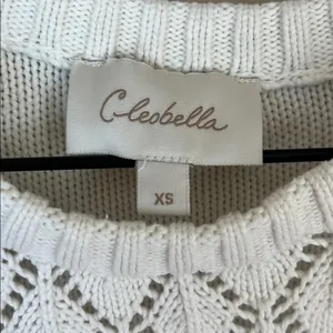 Cleobella Hedda Short Sleeve Sweater Knit Ruffle XS Organic Cotton thumbnail 3
