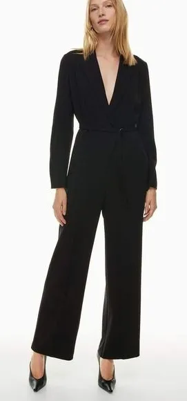 Babaton Innovator Jumpsuit Size XS Black Tailored Wide Leg Minimalist Chic‎ thumbnail 1