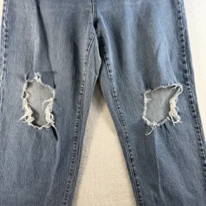 WILD FABLE Plus 18W Baggy Blue Jeans Highest Rise Busted Knees Pants Grunge Punk thumbnail 3