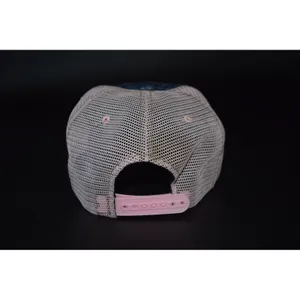 Von Dutch Trucker Hat Women OS Blue Pink Excellent Denim Mesh Y2K Snapback Cap thumbnail 5