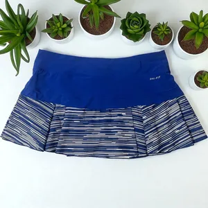 Nike Women's Golf Skort Blue White Striped Pleated Athletic Activewear Size M‎ thumbnail 2