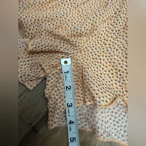 Aerie peach smocked high‎ waist flowy shorts polka dot cotton viscose S thumbnail 6