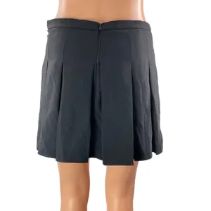Amanda Uprichard Rizzo Black High Waist Buckle Pleated Mini Short Skirt Skort M thumbnail 4