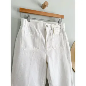 Madewell |‎ NWT Cleo Straight Jean Patch Pocket White Denim | Sz 26 thumbnail 4