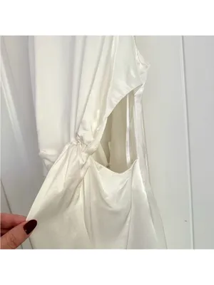 NWT For Love and Lemons Lucy White Satin Open Back Mini Dress size M thumbnail 9