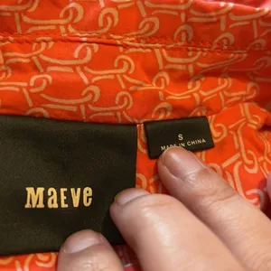 Anthro Maeve Carlotta short sleeve‎ dress small coral thumbnail 8