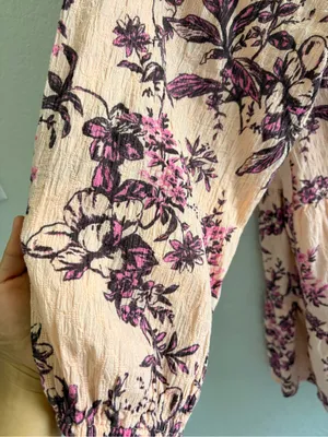 Free People Sunbaked Swing Dress in Peach Combo sz small thumbnail 3