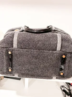 Kate Spade Alda Quinn Chestnut Hill Wool Bag Purse Grey Shoulderbag thumbnail 5