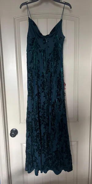 Trixxi Teal Jacquard Cowl Neck Maxi Dress thumbnail 3
