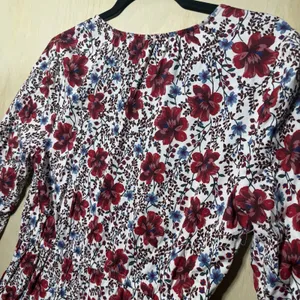 Old Navy Floral Dress‎ Medium Boho Peasant Rayon V Neck Spring Season thumbnail 8