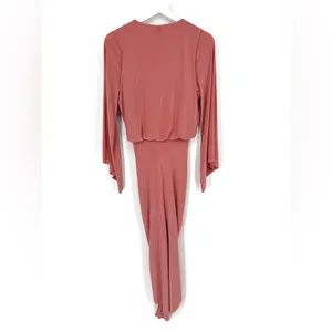 NWT Misa Los Angeles Pink Twist Front‎ Maxi Dress Small Wedding Guest thumbnail 3