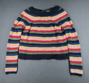 Abercrombie & Fitch Sweater‎ Womens Small Multicolor Stripe Boat Neck Pullover thumbnail 1
