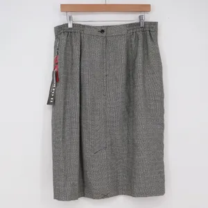 Adolfo II Skirt Suit Women 18W Atelier Grey Double Breasted Contrast NEW thumbnail 13