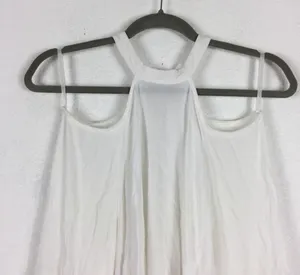 Free People Drift Away White Cold Shoulder Balloon Sleeves Tunic Dress Medium thumbnail 5