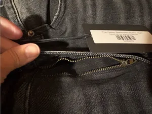 Risen women’s The Hazen Distressed Skinny Jeans size 27/5 black/grey NWT thumbnail 6
